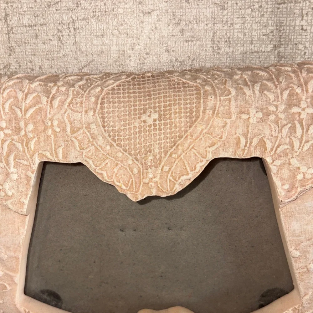 Purse Shaped Hanging Picture Frame Blush Floral Cottagecore Shabby Chic Decor